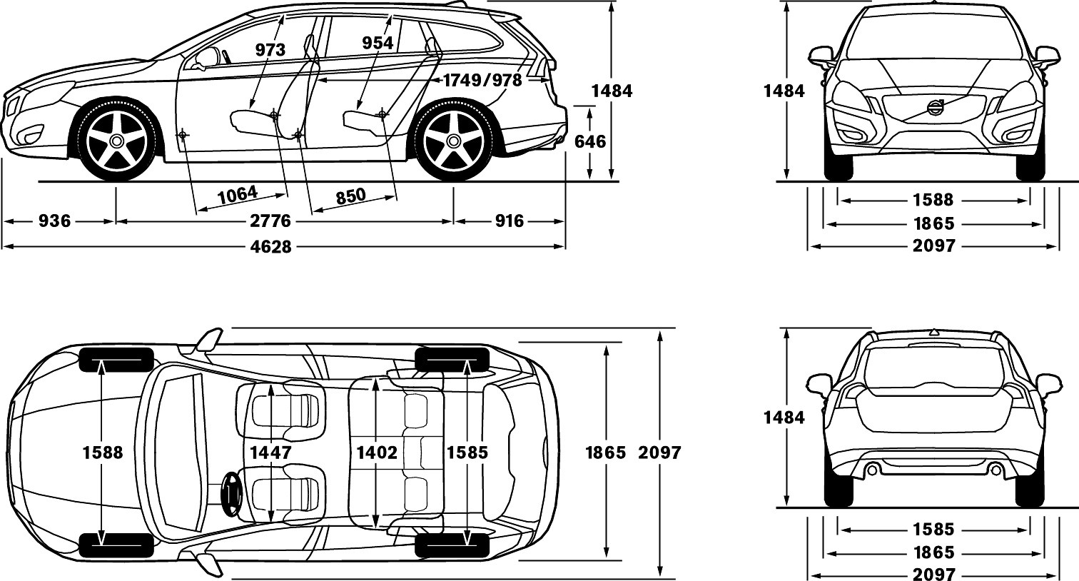 Volvo V60 Dimensions 2024 Rhody Bernelle